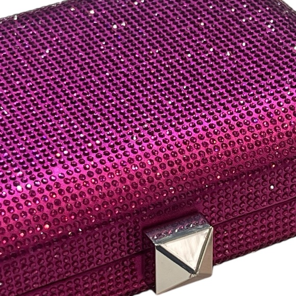 Sparkling Pink Clutch with few missing stones & scraped on one corner visible - Picture 7 of 14